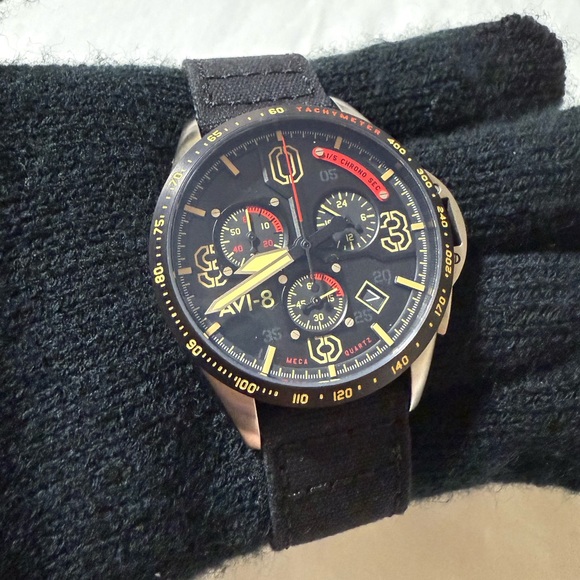 AVI-8 AV-4077-02 P-51 Mustang Blakeslee Chronograph - Picture 1 of 14